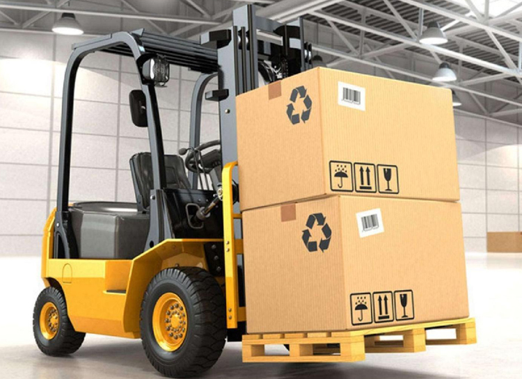 Warehousing and cold storage transportation and logistics forklift